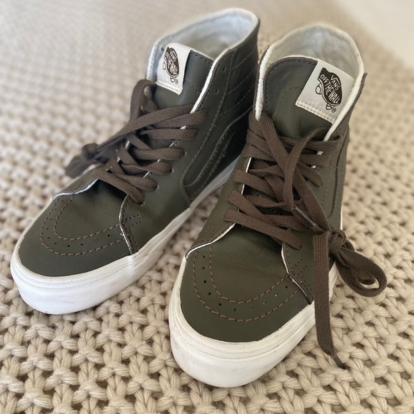 High Top Army Green Vans - Picture 1 of 5